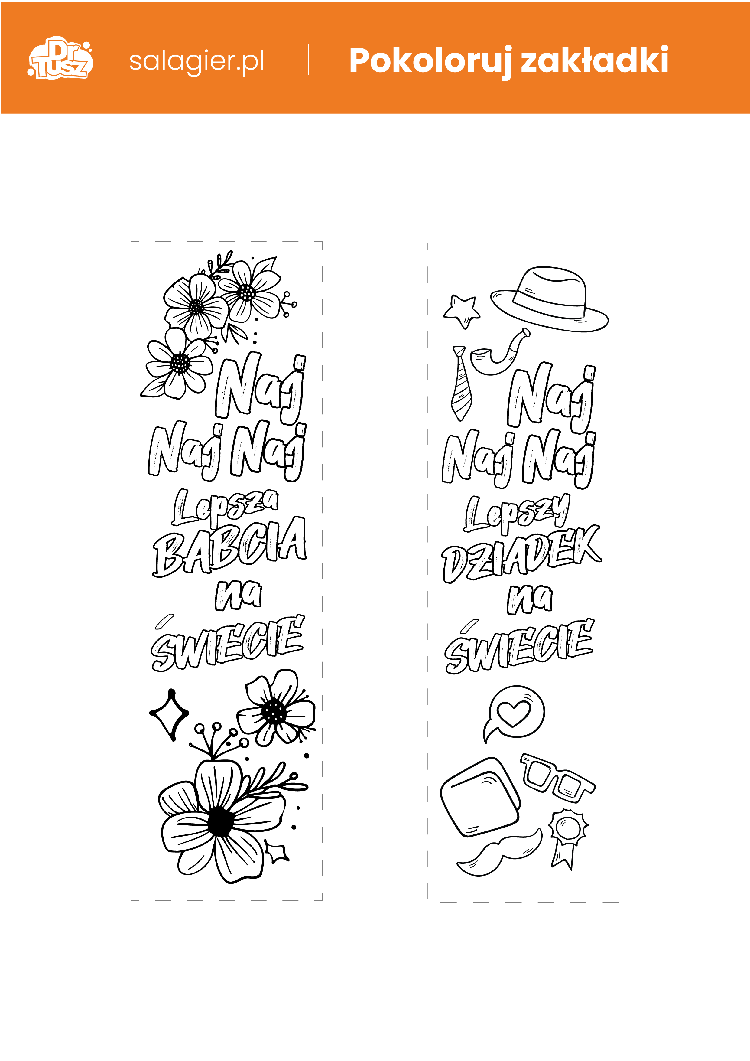 Zakładki dla Babci i Dziadka