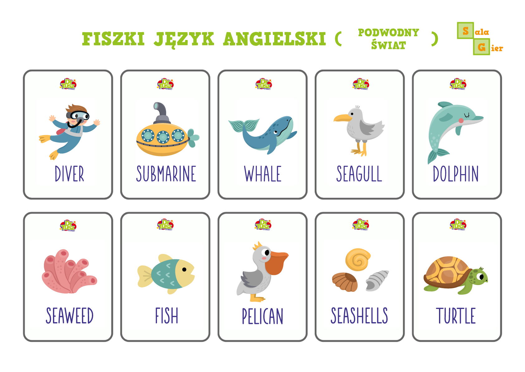 Szablon fiszek do nauki angielskiego