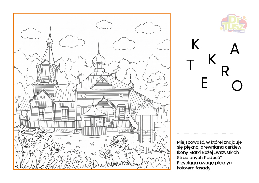 kolorowanka z cerkwią