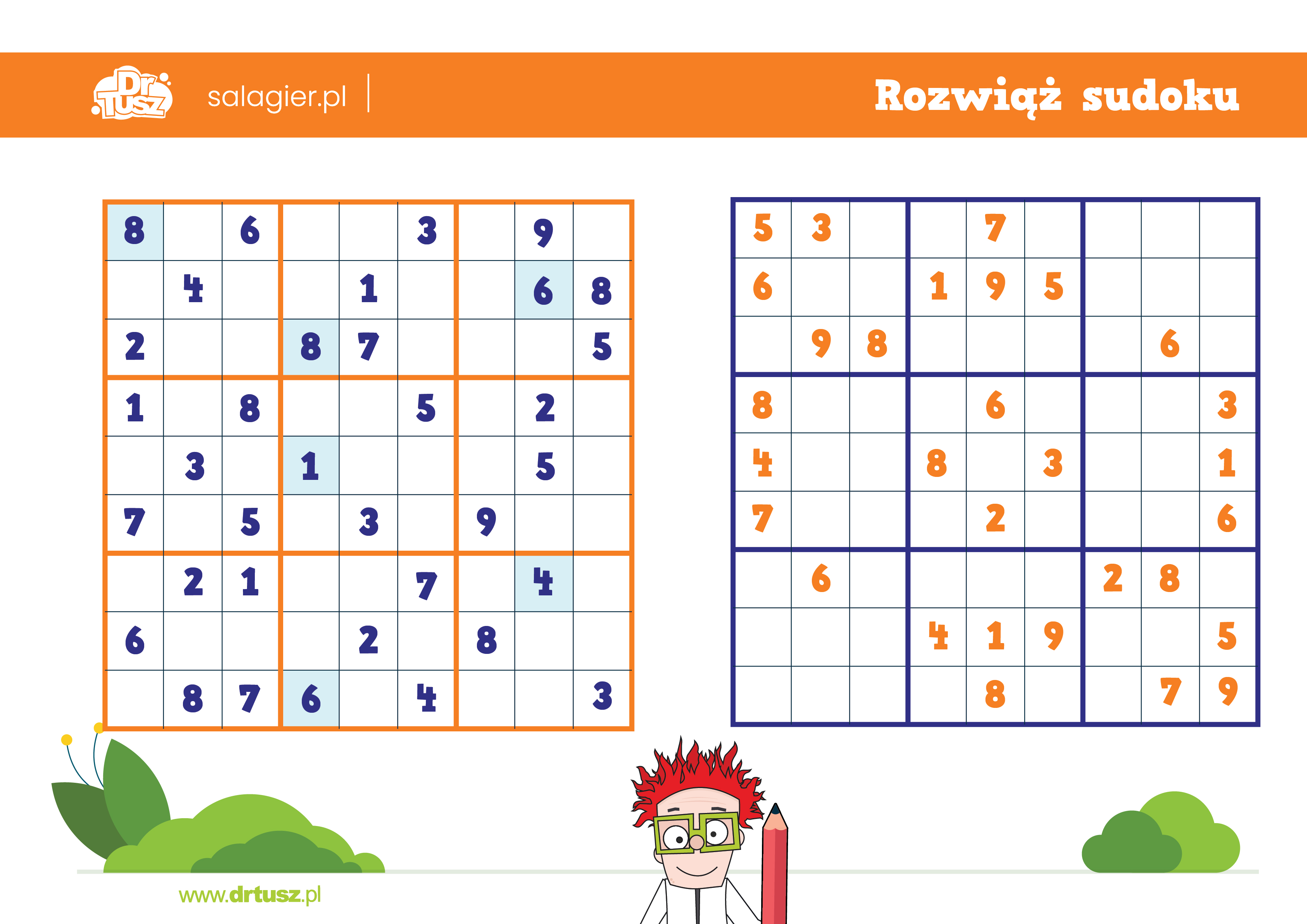 Sudoku z liczbami - zaawansowane