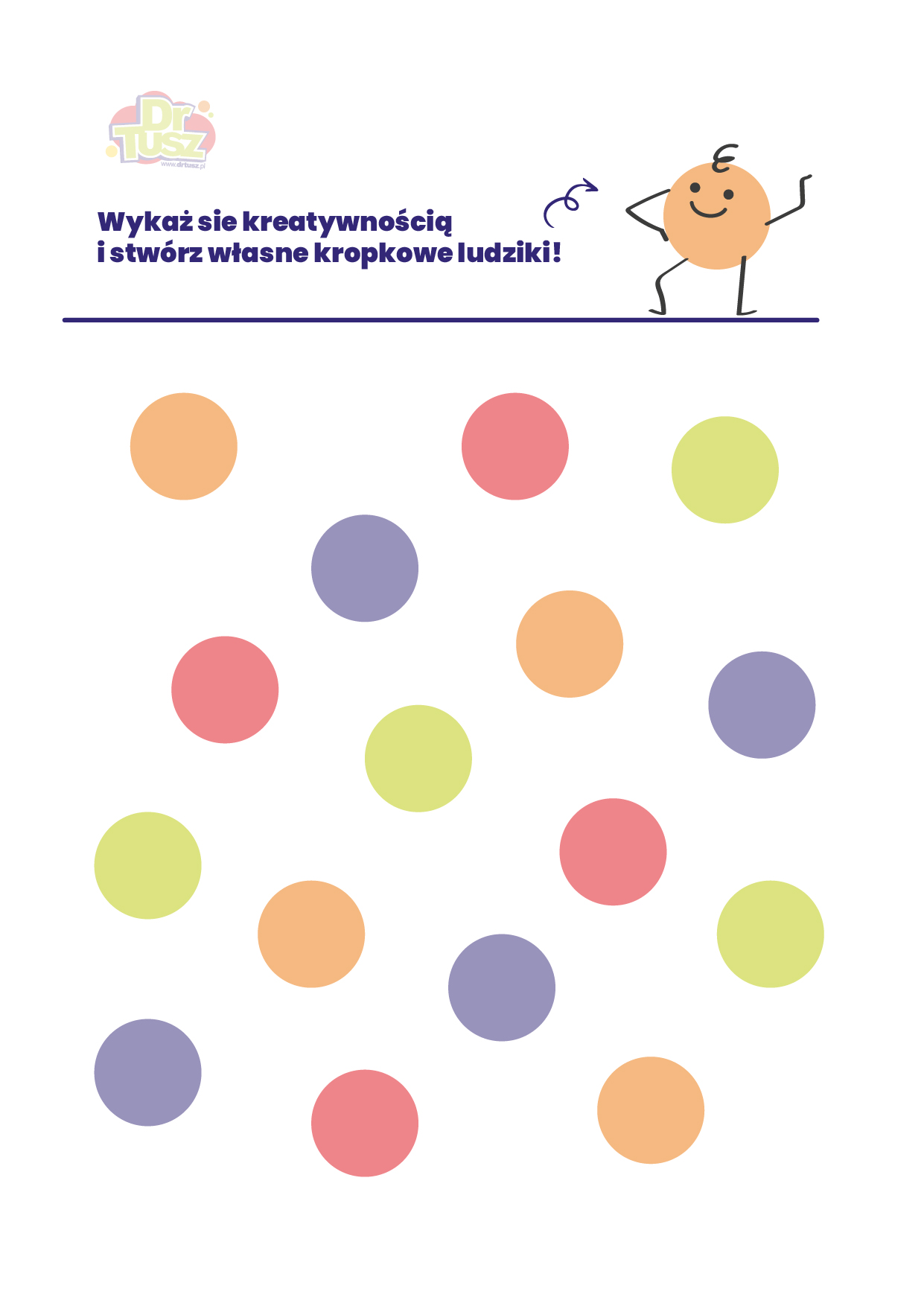 zabawa na papierze z kropkami
